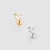TEARDROP (PEAR-CUT) CZ SWAN 316L SURGICAL STEEL LABRET SET TEARDROP (PEAR-CUT) CZ SWAN 316L SURGICAL STEEL LABRET SET